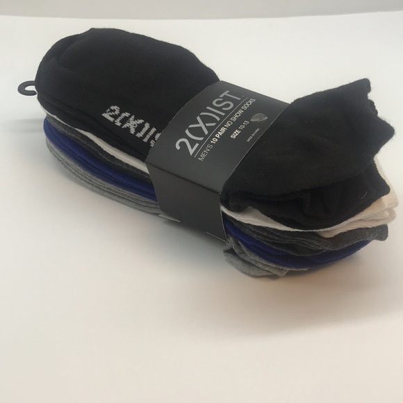 2 (X) IST MENŚ 10 PAIR NO SHOW SOCKS - Picture 4 of 11